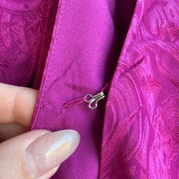 Veronica Beard Sionne Silk Paisley Abstract Balloon Sleeve Cut Out Top Size 0 XS - Picture 8 of 8